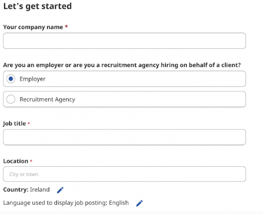 Create your employer account