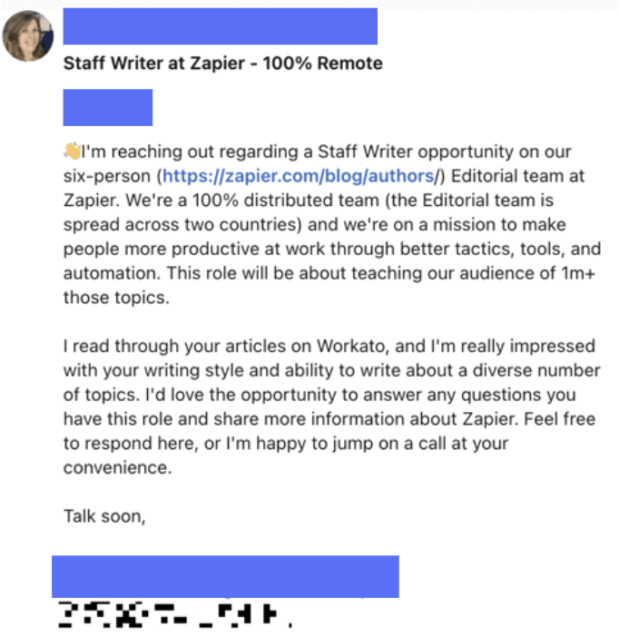 Linkedin Message To Recruiter Template