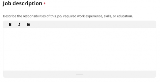 Write your job description for Indeed job ad